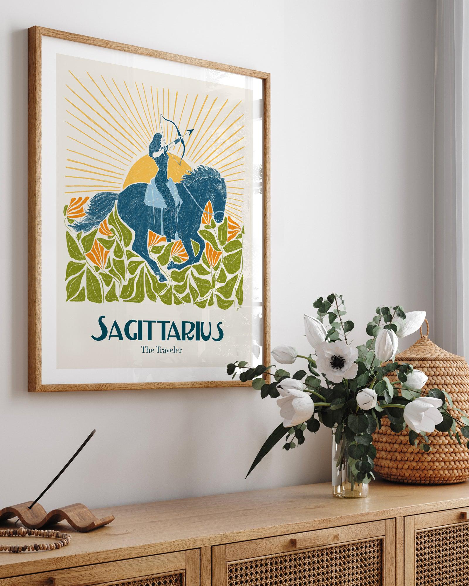 Sagittarius By Jenny Liz Rome Art Print-PRINT-Olive et Oriel-Olive et Oriel-Buy-Australian-Art-Prints-Online-with-Olive-et-Oriel-Your-Artwork-Specialists-Austrailia-Decorate-With-Coastal-Photo-Wall-Art-Prints-From-Our-Beach-House-Artwork-Collection-Fine-Poster-and-Framed-Artwork