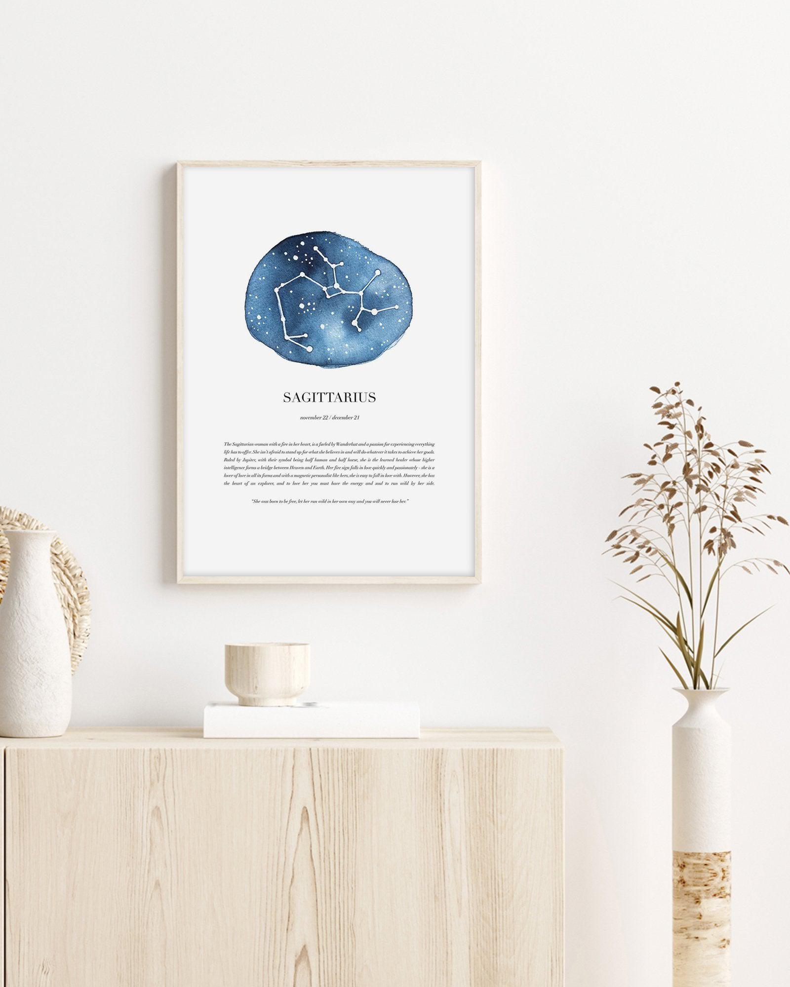 Sagittarius | Watercolour Zodiac Art Print-PRINT-Olive et Oriel-Olive et Oriel-Buy-Australian-Art-Prints-Online-with-Olive-et-Oriel-Your-Artwork-Specialists-Austrailia-Decorate-With-Coastal-Photo-Wall-Art-Prints-From-Our-Beach-House-Artwork-Collection-Fine-Poster-and-Framed-Artwork