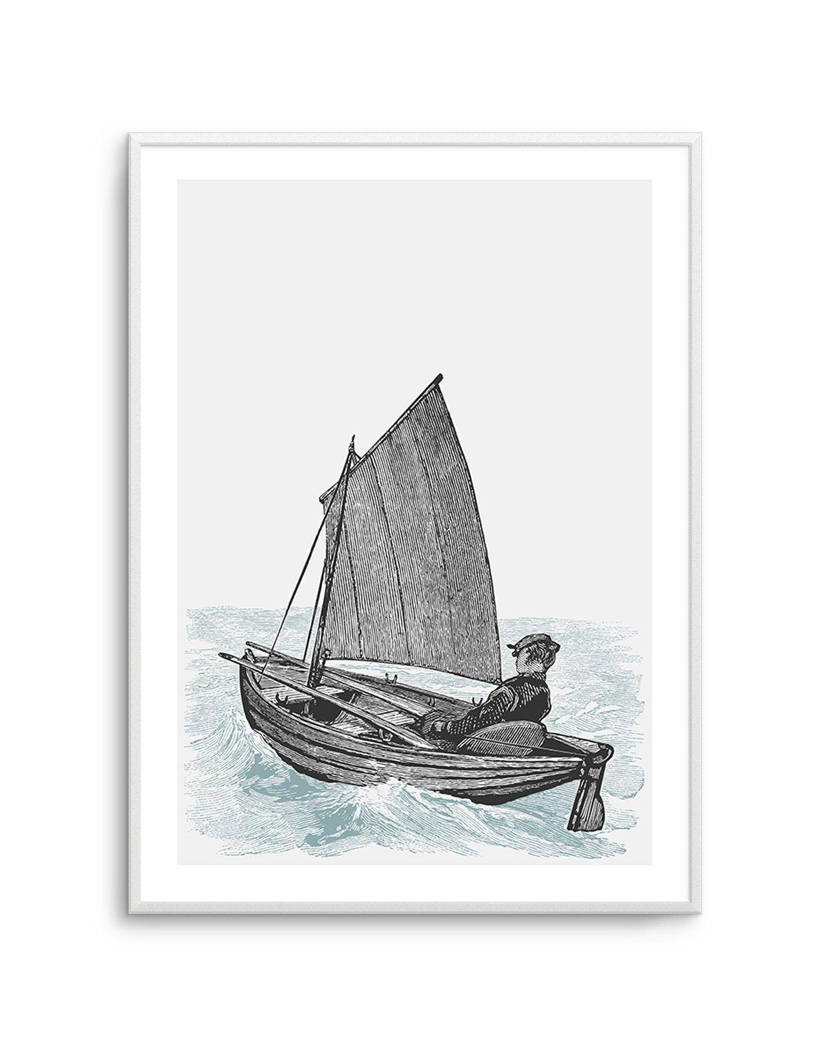 Sailing | 2 Colour Options Art Print-PRINT-Olive et Oriel-Olive et Oriel-A5 | 5.8" x 8.3" | 14.8 x 21cm-Unframed Art Print-With White Border-Buy-Australian-Art-Prints-Online-with-Olive-et-Oriel-Your-Artwork-Specialists-Austrailia-Decorate-With-Coastal-Photo-Wall-Art-Prints-From-Our-Beach-House-Artwork-Collection-Fine-Poster-and-Framed-Artwork