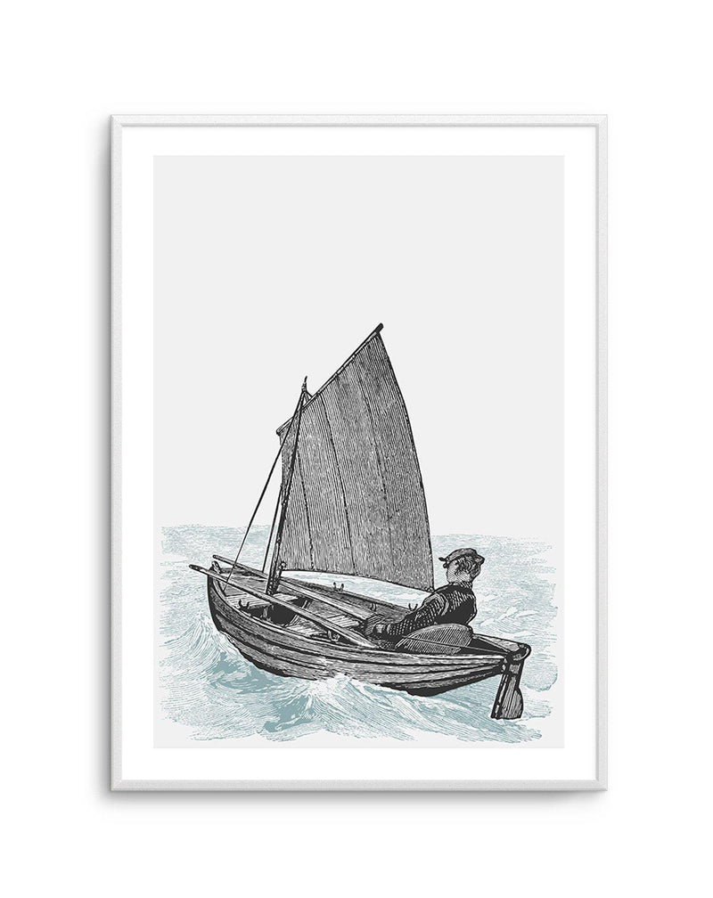 Sailing | 2 Colour Options Art Print-PRINT-Olive et Oriel-Olive et Oriel-A5 | 5.8" x 8.3" | 14.8 x 21cm-Unframed Art Print-With White Border-Buy-Australian-Art-Prints-Online-with-Olive-et-Oriel-Your-Artwork-Specialists-Austrailia-Decorate-With-Coastal-Photo-Wall-Art-Prints-From-Our-Beach-House-Artwork-Collection-Fine-Poster-and-Framed-Artwork