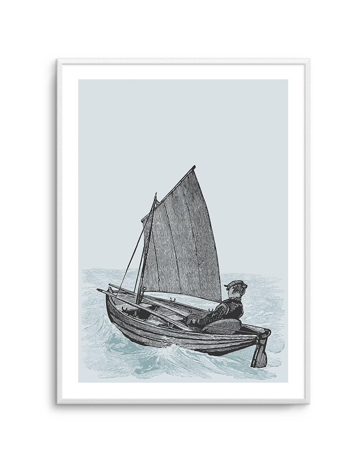 Sailing | 2 Colour Options Art Print-PRINT-Olive et Oriel-Olive et Oriel-A5 | 5.8" x 8.3" | 14.8 x 21cm-Oak-With White Border-Buy-Australian-Art-Prints-Online-with-Olive-et-Oriel-Your-Artwork-Specialists-Austrailia-Decorate-With-Coastal-Photo-Wall-Art-Prints-From-Our-Beach-House-Artwork-Collection-Fine-Poster-and-Framed-Artwork