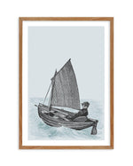 Sailing | 2 Colour Options Art Print-PRINT-Olive et Oriel-Olive et Oriel-50x70 cm | 19.6" x 27.5"-Walnut-With White Border-Buy-Australian-Art-Prints-Online-with-Olive-et-Oriel-Your-Artwork-Specialists-Austrailia-Decorate-With-Coastal-Photo-Wall-Art-Prints-From-Our-Beach-House-Artwork-Collection-Fine-Poster-and-Framed-Artwork