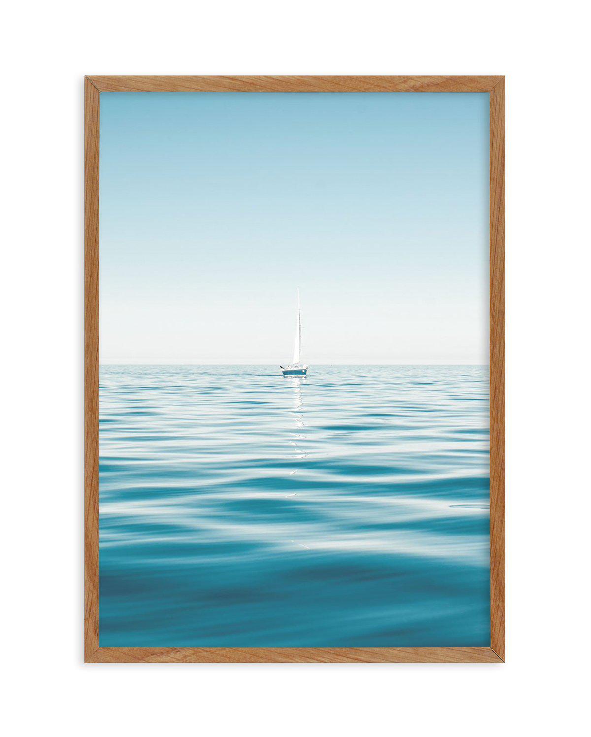 Sailing Art Print-PRINT-Olive et Oriel-Olive et Oriel-50x70 cm | 19.6" x 27.5"-Walnut-With White Border-Buy-Australian-Art-Prints-Online-with-Olive-et-Oriel-Your-Artwork-Specialists-Austrailia-Decorate-With-Coastal-Photo-Wall-Art-Prints-From-Our-Beach-House-Artwork-Collection-Fine-Poster-and-Framed-Artwork