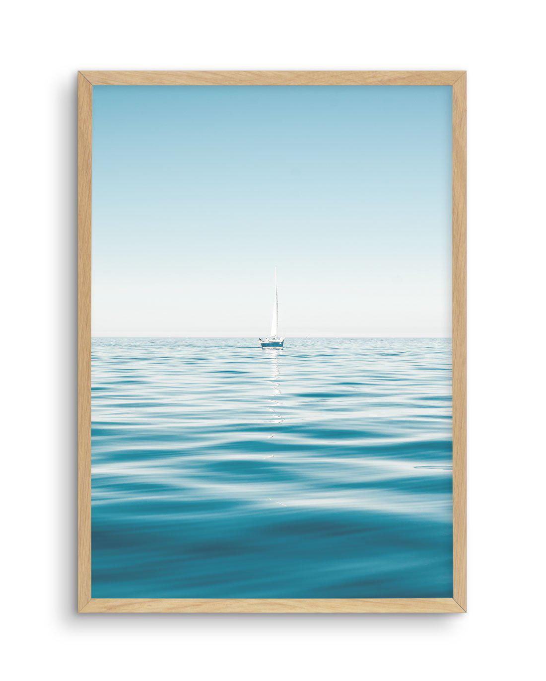 Sailing Art Print-PRINT-Olive et Oriel-Olive et Oriel-A5 | 5.8" x 8.3" | 14.8 x 21cm-Oak-With White Border-Buy-Australian-Art-Prints-Online-with-Olive-et-Oriel-Your-Artwork-Specialists-Austrailia-Decorate-With-Coastal-Photo-Wall-Art-Prints-From-Our-Beach-House-Artwork-Collection-Fine-Poster-and-Framed-Artwork