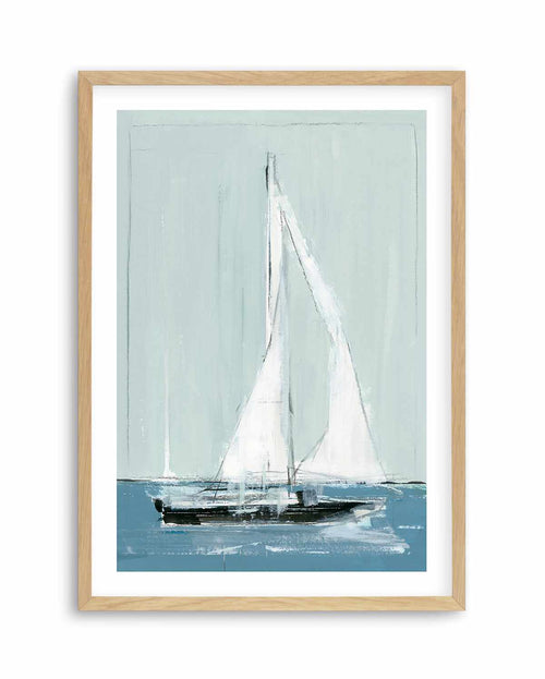 Sailing I Art Print-PRINT-Olive et Oriel-PI Creative-A5 | 5.8" x 8.3" | 14.8 x 21cm-Oak-With White Border-Buy-Australian-Art-Prints-Online-with-Olive-et-Oriel-Your-Artwork-Specialists-Austrailia-Decorate-With-Coastal-Photo-Wall-Art-Prints-From-Our-Beach-House-Artwork-Collection-Fine-Poster-and-Framed-Artwork