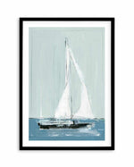 Sailing I Art Print-PRINT-Olive et Oriel-PI Creative-A5 | 5.8" x 8.3" | 14.8 x 21cm-Black-With White Border-Buy-Australian-Art-Prints-Online-with-Olive-et-Oriel-Your-Artwork-Specialists-Austrailia-Decorate-With-Coastal-Photo-Wall-Art-Prints-From-Our-Beach-House-Artwork-Collection-Fine-Poster-and-Framed-Artwork