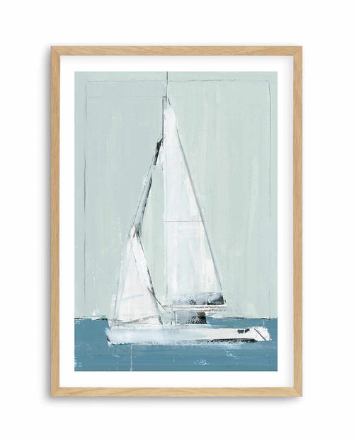 Sailing II Art Print-PRINT-Olive et Oriel-PI Creative-A5 | 5.8" x 8.3" | 14.8 x 21cm-Oak-With White Border-Buy-Australian-Art-Prints-Online-with-Olive-et-Oriel-Your-Artwork-Specialists-Austrailia-Decorate-With-Coastal-Photo-Wall-Art-Prints-From-Our-Beach-House-Artwork-Collection-Fine-Poster-and-Framed-Artwork