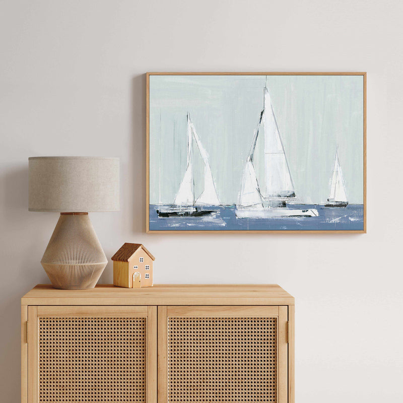 Sailing III | Framed Canvas-CANVAS-You can shop wall art online with Olive et Oriel for everything from abstract art to fun kids wall art. Our beautiful modern art prints and canvas art are available from large canvas prints to wall art paintings and our proudly Australian artwork collection offers only the highest quality framed large wall art and canvas art Australia - You can buy fashion photography prints or Hampton print posters and paintings on canvas from Olive et Oriel and have them deli