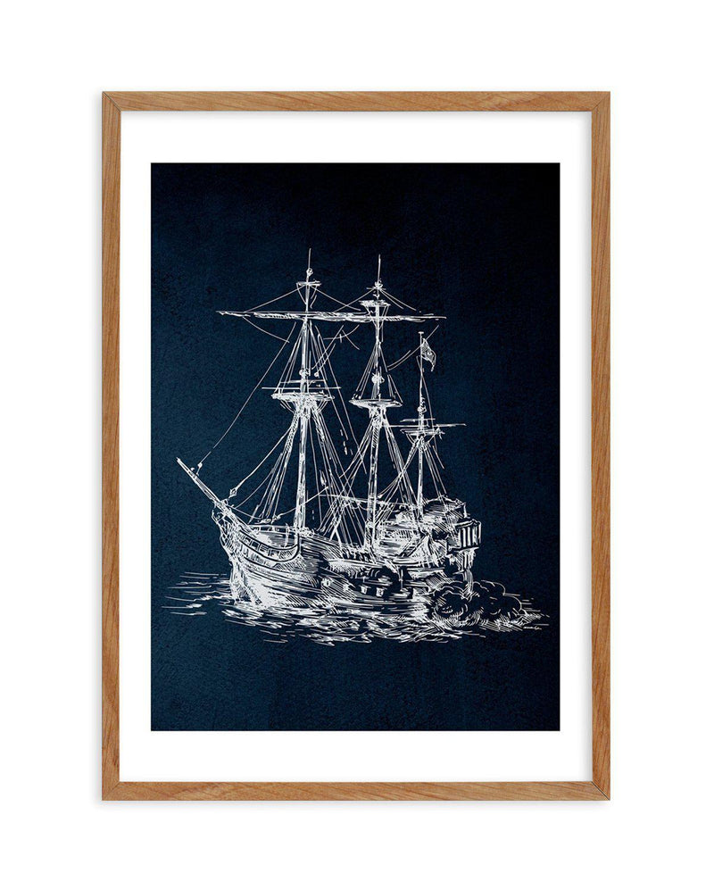 Sailing the Seas I Art Print-PRINT-Olive et Oriel-Olive et Oriel-50x70 cm | 19.6" x 27.5"-Walnut-With White Border-Buy-Australian-Art-Prints-Online-with-Olive-et-Oriel-Your-Artwork-Specialists-Austrailia-Decorate-With-Coastal-Photo-Wall-Art-Prints-From-Our-Beach-House-Artwork-Collection-Fine-Poster-and-Framed-Artwork