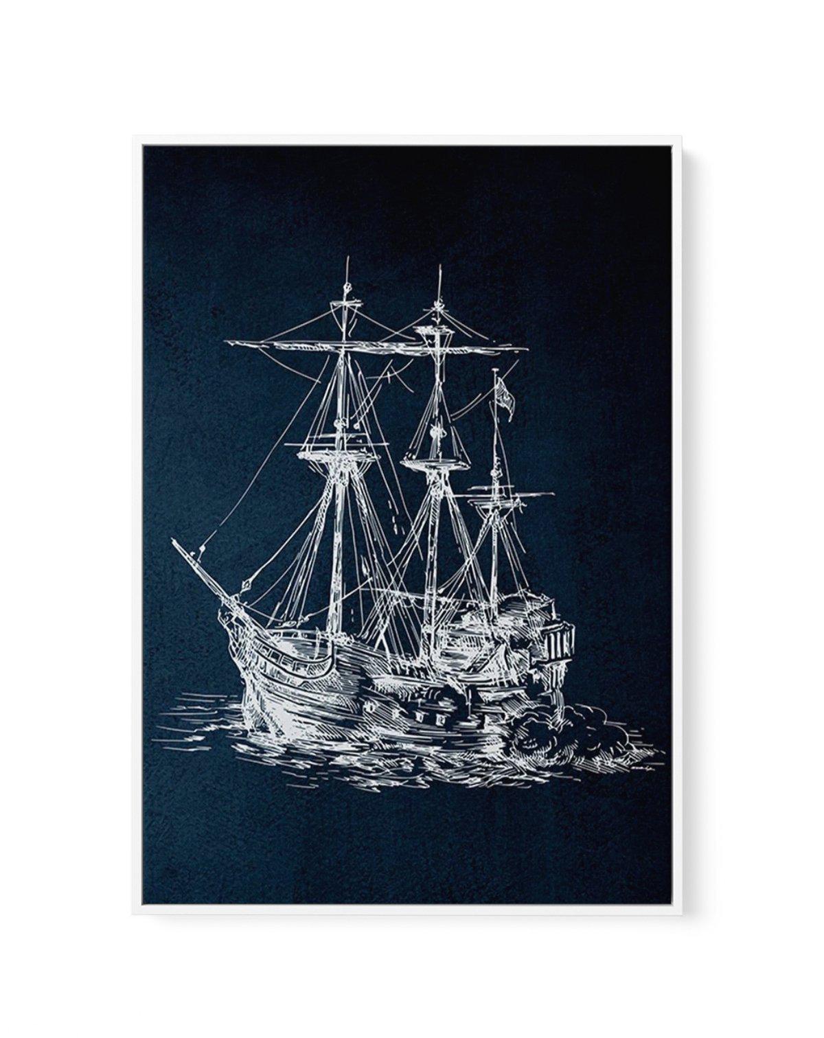 Sailing the Seas I | Framed Canvas-CANVAS-You can shop wall art online with Olive et Oriel for everything from abstract art to fun kids wall art. Our beautiful modern art prints and canvas art are available from large canvas prints to wall art paintings and our proudly Australian artwork collection offers only the highest quality framed large wall art and canvas art Australia - You can buy fashion photography prints or Hampton print posters and paintings on canvas from Olive et Oriel and have th