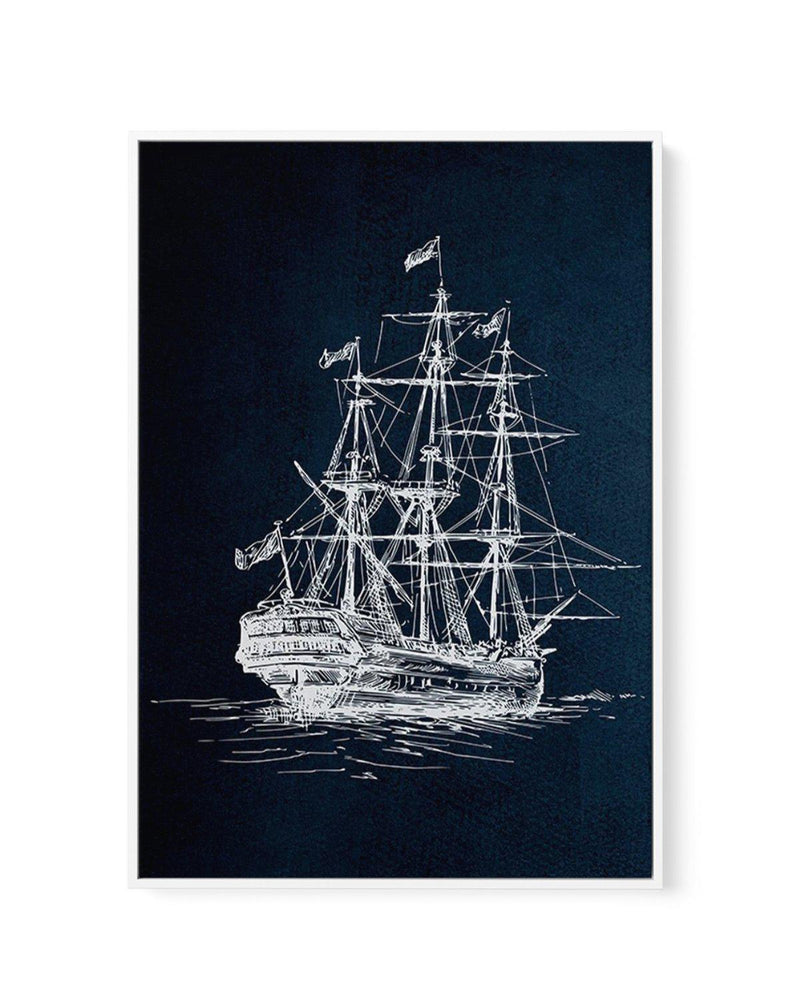 Sailing the Seas II | Framed Canvas-CANVAS-You can shop wall art online with Olive et Oriel for everything from abstract art to fun kids wall art. Our beautiful modern art prints and canvas art are available from large canvas prints to wall art paintings and our proudly Australian artwork collection offers only the highest quality framed large wall art and canvas art Australia - You can buy fashion photography prints or Hampton print posters and paintings on canvas from Olive et Oriel and have t