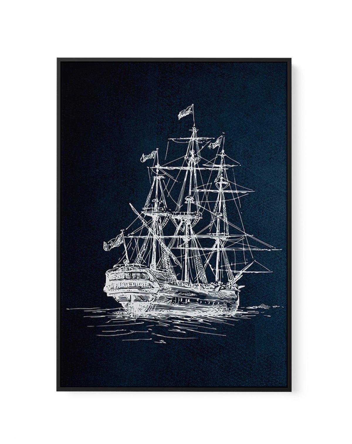 Sailing the Seas II | Framed Canvas-CANVAS-You can shop wall art online with Olive et Oriel for everything from abstract art to fun kids wall art. Our beautiful modern art prints and canvas art are available from large canvas prints to wall art paintings and our proudly Australian artwork collection offers only the highest quality framed large wall art and canvas art Australia - You can buy fashion photography prints or Hampton print posters and paintings on canvas from Olive et Oriel and have t