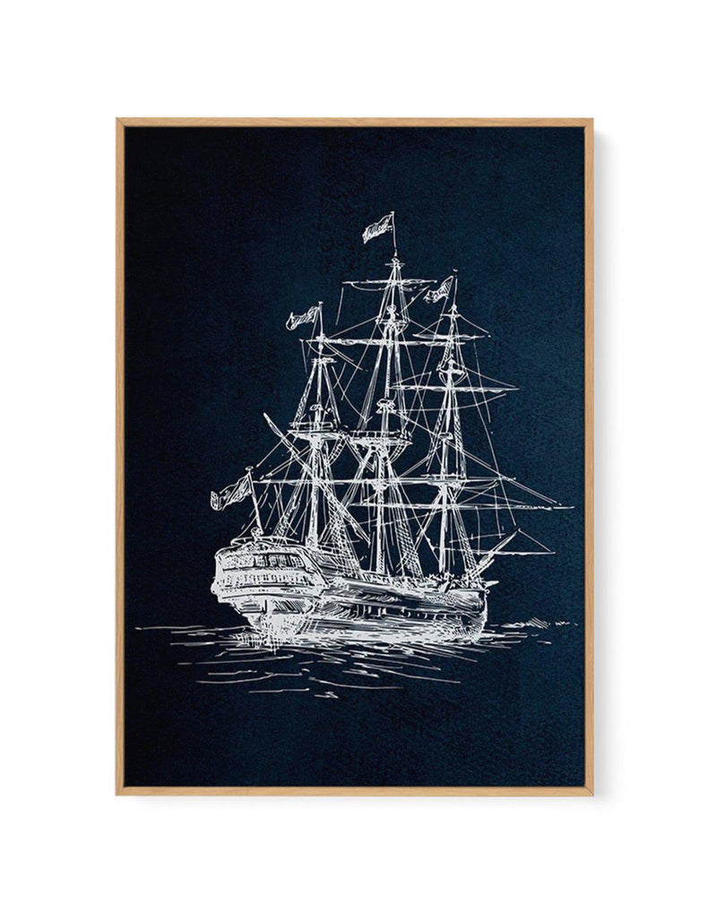 Sailing the Seas II | Framed Canvas-CANVAS-You can shop wall art online with Olive et Oriel for everything from abstract art to fun kids wall art. Our beautiful modern art prints and canvas art are available from large canvas prints to wall art paintings and our proudly Australian artwork collection offers only the highest quality framed large wall art and canvas art Australia - You can buy fashion photography prints or Hampton print posters and paintings on canvas from Olive et Oriel and have t