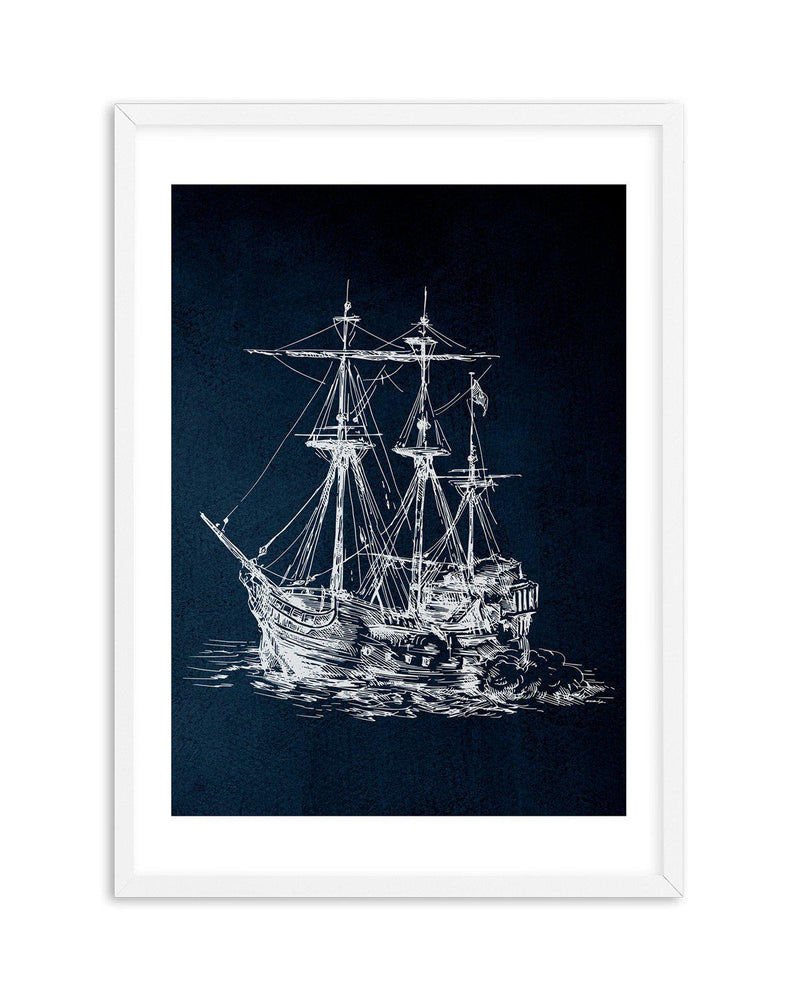 Sailing the Seas I Art Print-PRINT-Olive et Oriel-Olive et Oriel-A5 | 5.8" x 8.3" | 14.8 x 21cm-White-With White Border-Buy-Australian-Art-Prints-Online-with-Olive-et-Oriel-Your-Artwork-Specialists-Austrailia-Decorate-With-Coastal-Photo-Wall-Art-Prints-From-Our-Beach-House-Artwork-Collection-Fine-Poster-and-Framed-Artwork