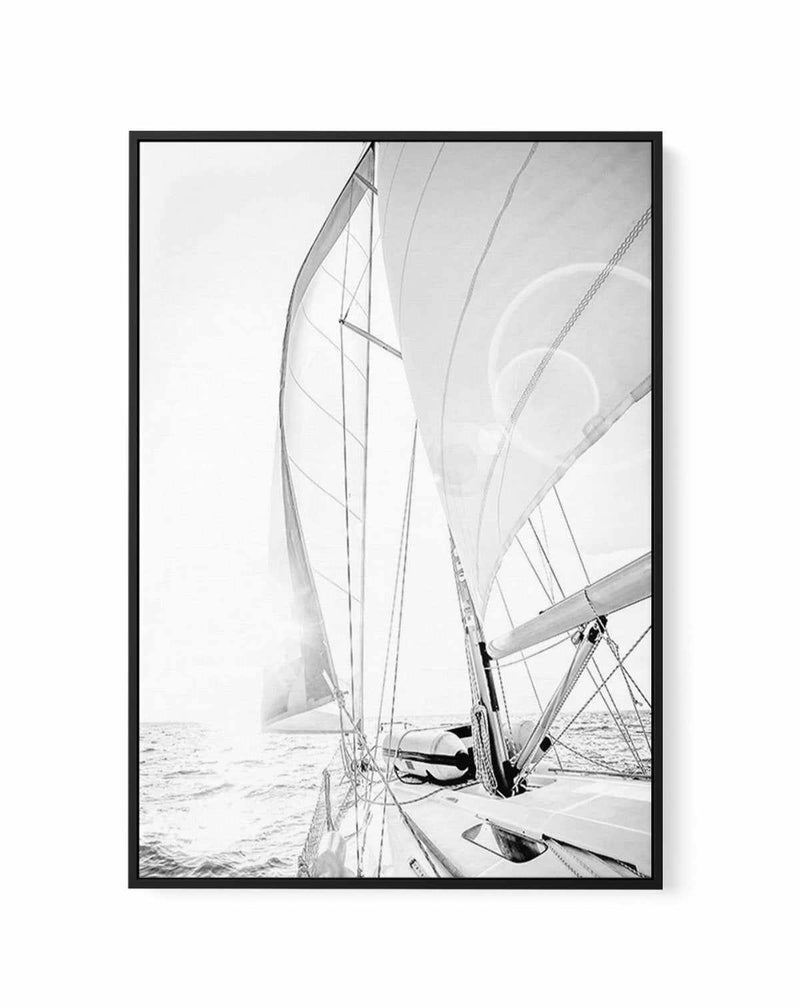 SHOP Sailing to the Sunset Regatta Yacht Boat Framed Hamptons Framed Canvas Artwork