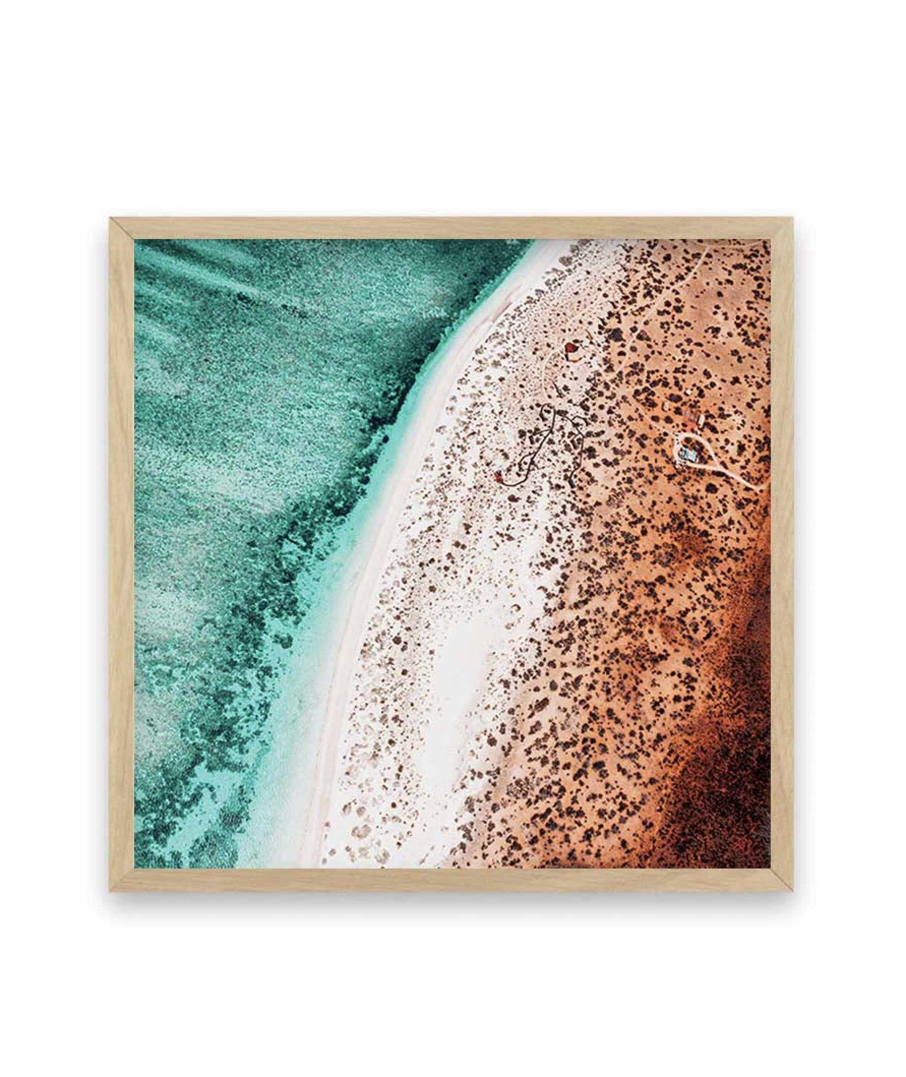 Sand To Sea | WA SQ Art Print-PRINT-Olive et Oriel-Olive et Oriel-70x70 cm | 27.5" x 27.5"-Oak-With White Border-Buy-Australian-Art-Prints-Online-with-Olive-et-Oriel-Your-Artwork-Specialists-Austrailia-Decorate-With-Coastal-Photo-Wall-Art-Prints-From-Our-Beach-House-Artwork-Collection-Fine-Poster-and-Framed-Artwork