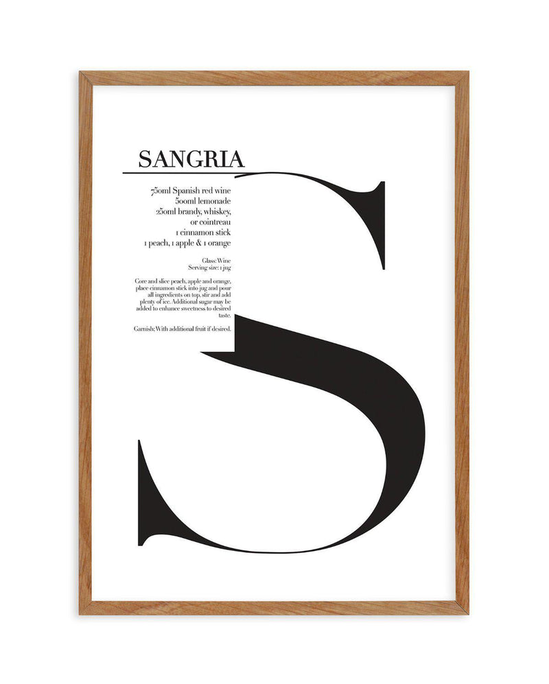 Sangria Art Print-PRINT-Olive et Oriel-Olive et Oriel-50x70 cm | 19.6" x 27.5"-Walnut-With White Border-Buy-Australian-Art-Prints-Online-with-Olive-et-Oriel-Your-Artwork-Specialists-Austrailia-Decorate-With-Coastal-Photo-Wall-Art-Prints-From-Our-Beach-House-Artwork-Collection-Fine-Poster-and-Framed-Artwork