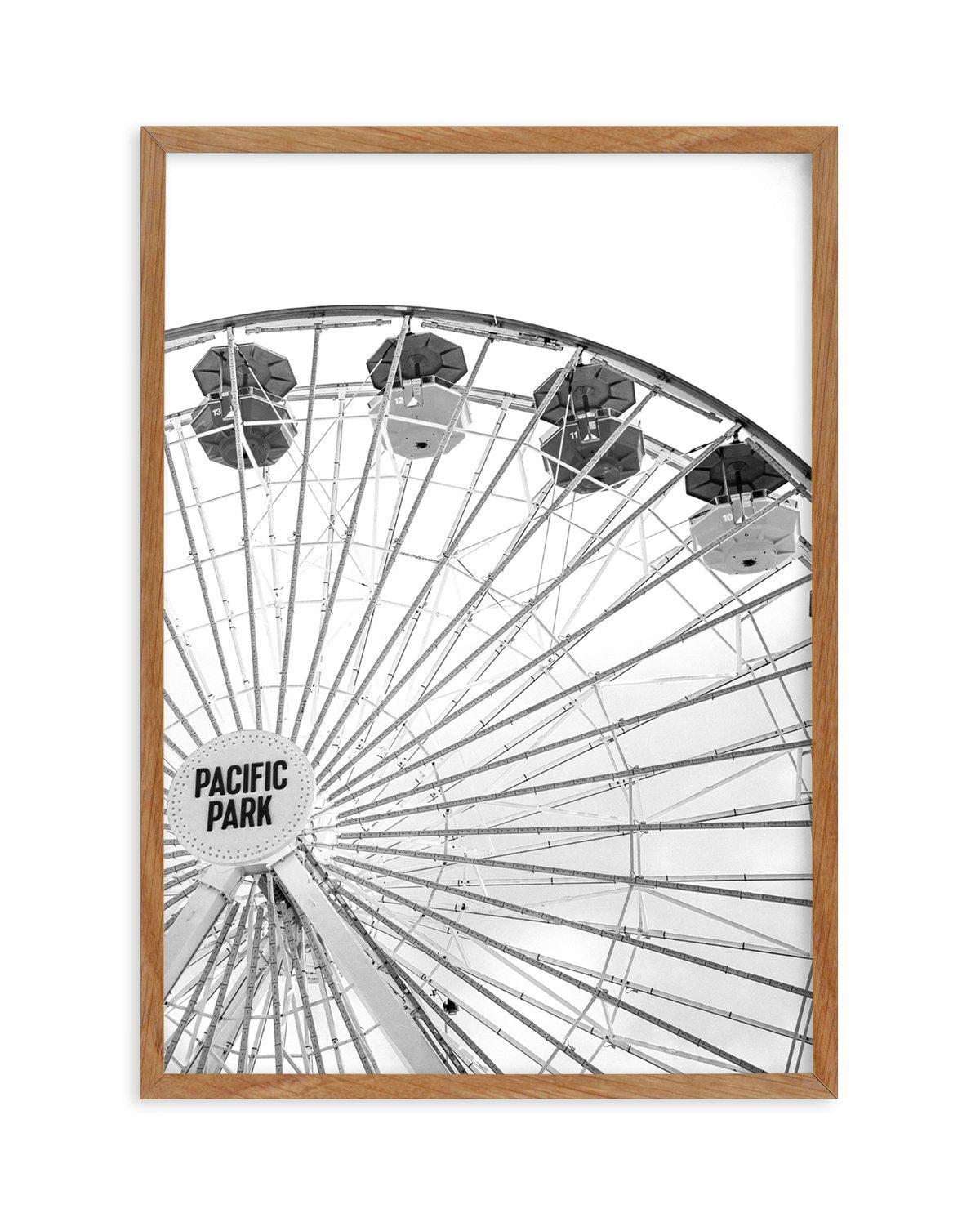 Santa Monica Fun B&W | PT Art Print-PRINT-Olive et Oriel-Olive et Oriel-50x70 cm | 19.6" x 27.5"-Walnut-With White Border-Buy-Australian-Art-Prints-Online-with-Olive-et-Oriel-Your-Artwork-Specialists-Austrailia-Decorate-With-Coastal-Photo-Wall-Art-Prints-From-Our-Beach-House-Artwork-Collection-Fine-Poster-and-Framed-Artwork