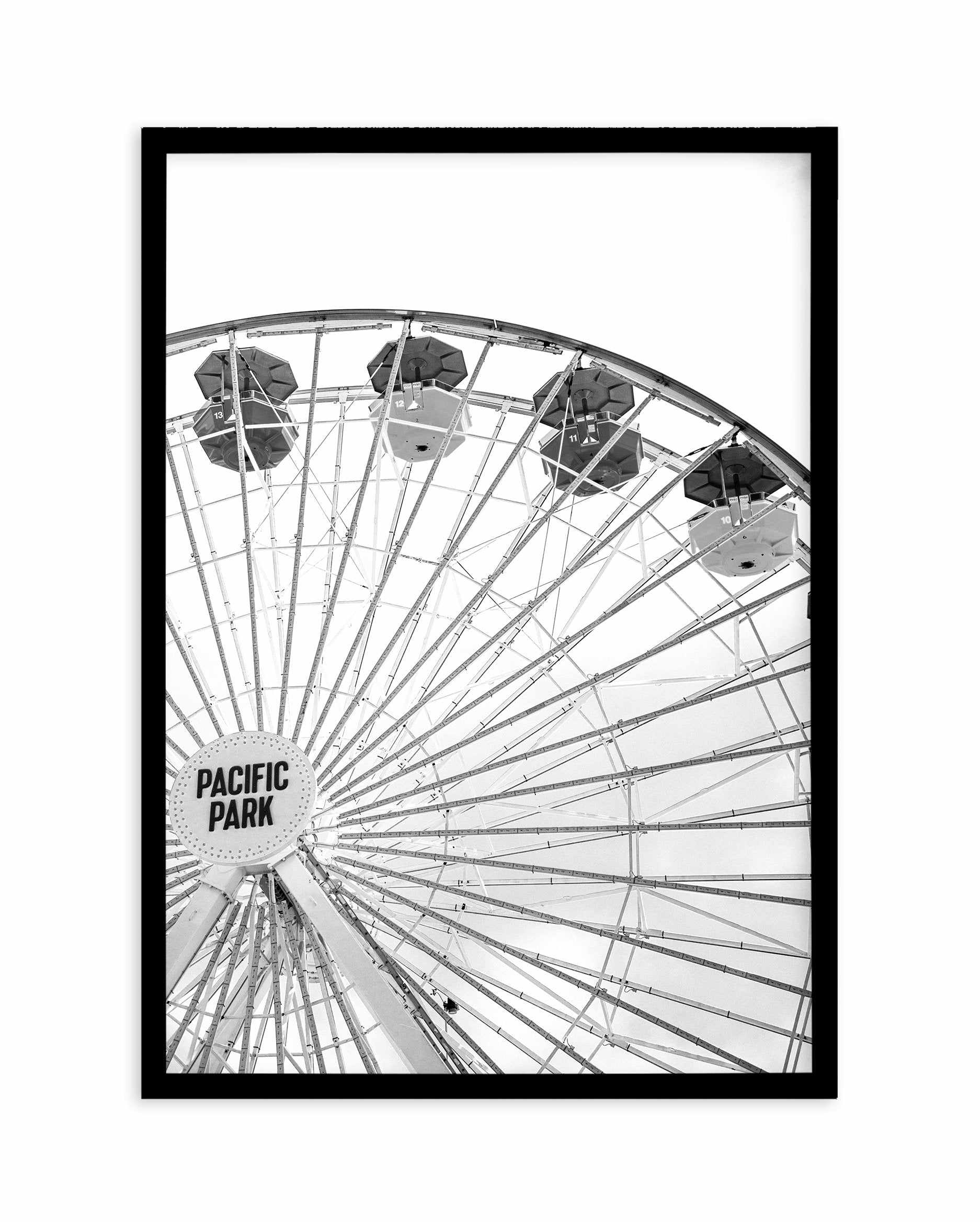 Santa Monica Fun B&W | PT Art Print-PRINT-Olive et Oriel-Olive et Oriel-A4 | 8.3" x 11.7" | 21 x 29.7cm-Black-With White Border-Buy-Australian-Art-Prints-Online-with-Olive-et-Oriel-Your-Artwork-Specialists-Austrailia-Decorate-With-Coastal-Photo-Wall-Art-Prints-From-Our-Beach-House-Artwork-Collection-Fine-Poster-and-Framed-Artwork