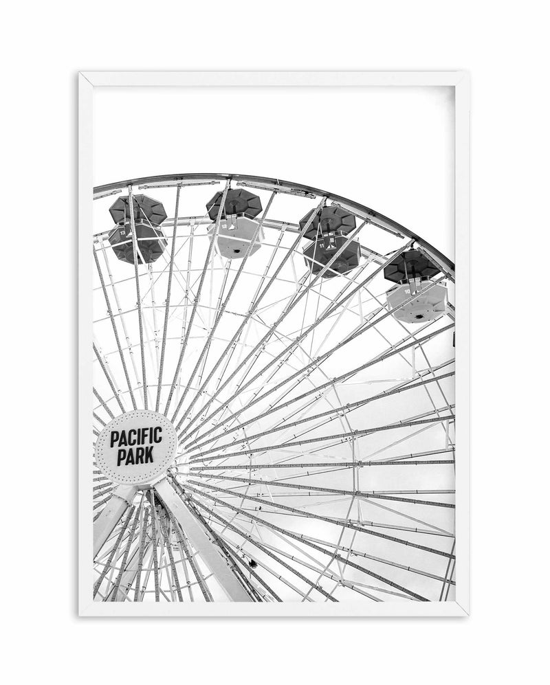 Santa Monica Fun B&W | PT Art Print-PRINT-Olive et Oriel-Olive et Oriel-A4 | 8.3" x 11.7" | 21 x 29.7cm-White-With White Border-Buy-Australian-Art-Prints-Online-with-Olive-et-Oriel-Your-Artwork-Specialists-Austrailia-Decorate-With-Coastal-Photo-Wall-Art-Prints-From-Our-Beach-House-Artwork-Collection-Fine-Poster-and-Framed-Artwork