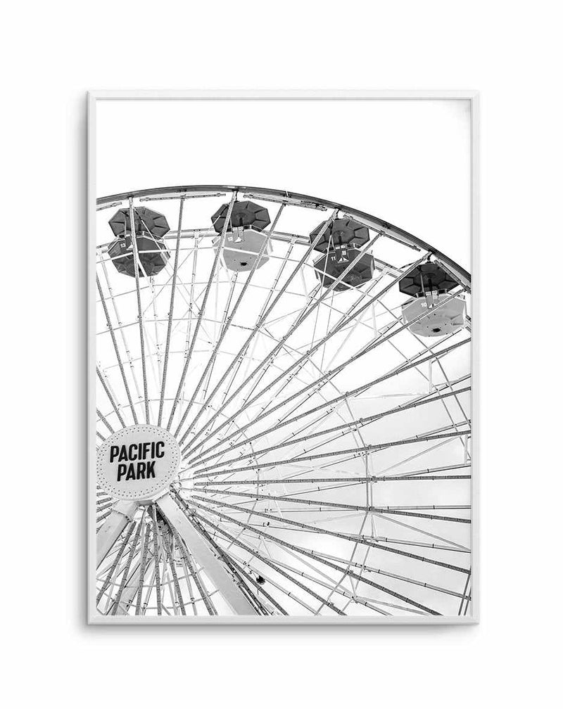 Santa Monica Fun B&W | PT Art Print-PRINT-Olive et Oriel-Olive et Oriel-A4 | 8.3" x 11.7" | 21 x 29.7cm-Unframed Art Print-With White Border-Buy-Australian-Art-Prints-Online-with-Olive-et-Oriel-Your-Artwork-Specialists-Austrailia-Decorate-With-Coastal-Photo-Wall-Art-Prints-From-Our-Beach-House-Artwork-Collection-Fine-Poster-and-Framed-Artwork