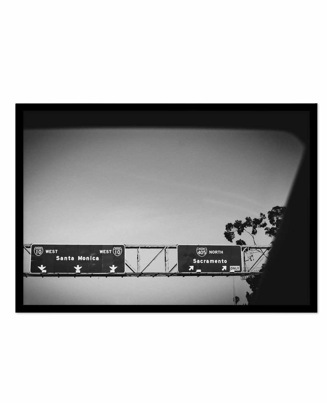 Santa Monica vs Sacramento Art Print-PRINT-Olive et Oriel-Olive et Oriel-A5 | 5.8" x 8.3" | 14.8 x 21cm-Black-With White Border-Buy-Australian-Art-Prints-Online-with-Olive-et-Oriel-Your-Artwork-Specialists-Austrailia-Decorate-With-Coastal-Photo-Wall-Art-Prints-From-Our-Beach-House-Artwork-Collection-Fine-Poster-and-Framed-Artwork