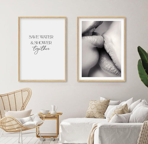 Save Water & Shower Together Art Print-PRINT-Olive et Oriel-Olive et Oriel-Buy-Australian-Art-Prints-Online-with-Olive-et-Oriel-Your-Artwork-Specialists-Austrailia-Decorate-With-Coastal-Photo-Wall-Art-Prints-From-Our-Beach-House-Artwork-Collection-Fine-Poster-and-Framed-Artwork