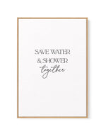 Save Water & Shower Together | Framed Canvas-CANVAS-You can shop wall art online with Olive et Oriel for everything from abstract art to fun kids wall art. Our beautiful modern art prints and canvas art are available from large canvas prints to wall art paintings and our proudly Australian artwork collection offers only the highest quality framed large wall art and canvas art Australia - You can buy fashion photography prints or Hampton print posters and paintings on canvas from Olive et Oriel a