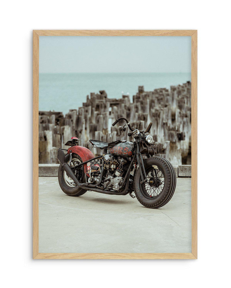 Sayonara Pier By Tim Harris Art Print-PRINT-Olive et Oriel-Tim Harris-A5 | 5.8" x 8.3" | 14.8 x 21cm-Oak-With White Border-Buy-Australian-Art-Prints-Online-with-Olive-et-Oriel-Your-Artwork-Specialists-Austrailia-Decorate-With-Coastal-Photo-Wall-Art-Prints-From-Our-Beach-House-Artwork-Collection-Fine-Poster-and-Framed-Artwork