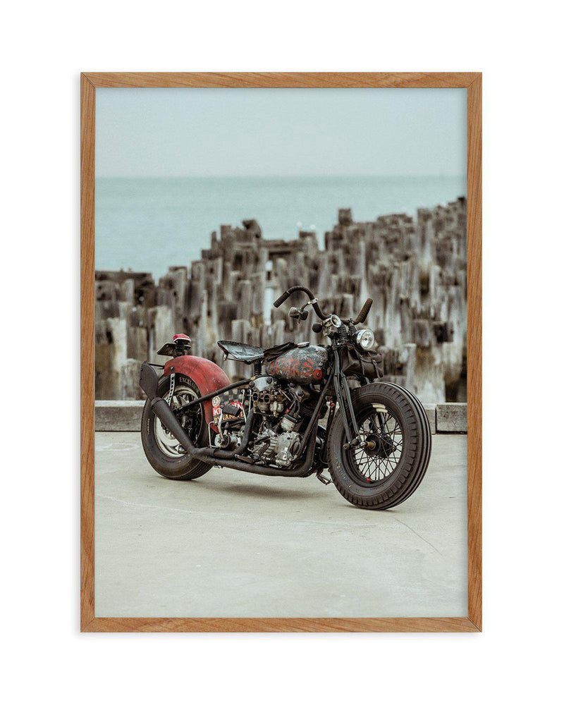 Sayonara Pier By Tim Harris Art Print-PRINT-Olive et Oriel-Tim Harris-50x70 cm | 19.6" x 27.5"-Walnut-With White Border-Buy-Australian-Art-Prints-Online-with-Olive-et-Oriel-Your-Artwork-Specialists-Austrailia-Decorate-With-Coastal-Photo-Wall-Art-Prints-From-Our-Beach-House-Artwork-Collection-Fine-Poster-and-Framed-Artwork