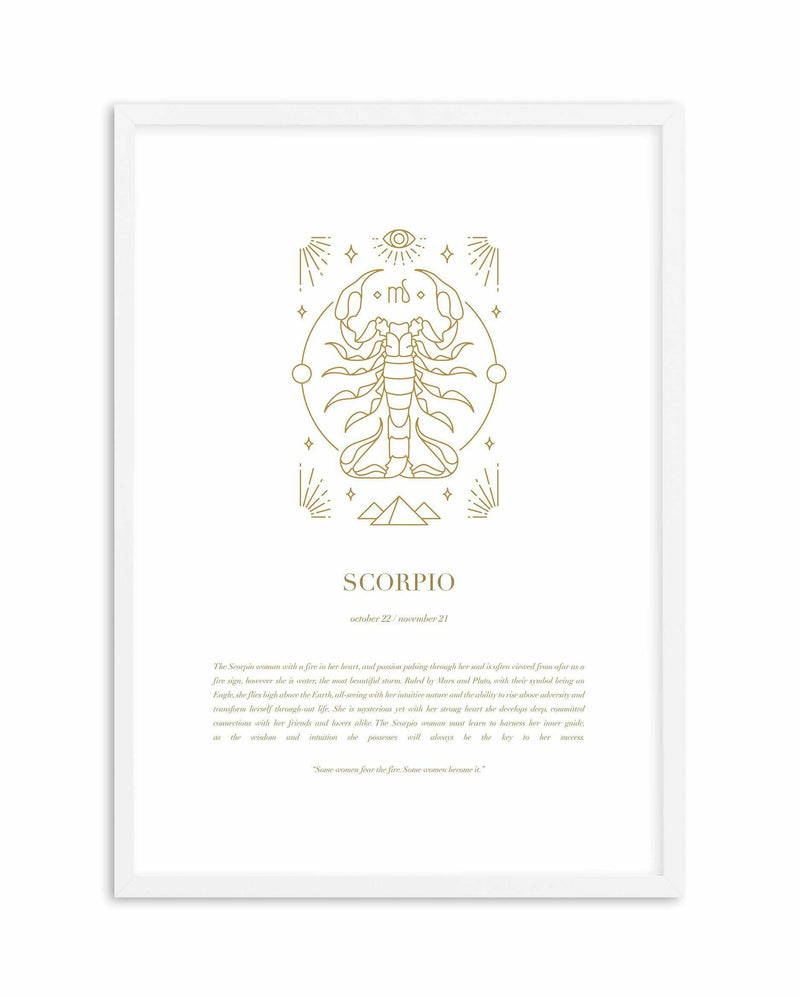 Scorpio | Celestial Zodiac Art Print-PRINT-Olive et Oriel-Olive et Oriel-A4 | 8.3" x 11.7" | 21 x 29.7cm-White-With White Border-Buy-Australian-Art-Prints-Online-with-Olive-et-Oriel-Your-Artwork-Specialists-Austrailia-Decorate-With-Coastal-Photo-Wall-Art-Prints-From-Our-Beach-House-Artwork-Collection-Fine-Poster-and-Framed-Artwork