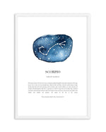Scorpio | Watercolour Zodiac Art Print-PRINT-Olive et Oriel-Olive et Oriel-A5 | 5.8" x 8.3" | 14.8 x 21cm-White-With White Border-Buy-Australian-Art-Prints-Online-with-Olive-et-Oriel-Your-Artwork-Specialists-Austrailia-Decorate-With-Coastal-Photo-Wall-Art-Prints-From-Our-Beach-House-Artwork-Collection-Fine-Poster-and-Framed-Artwork