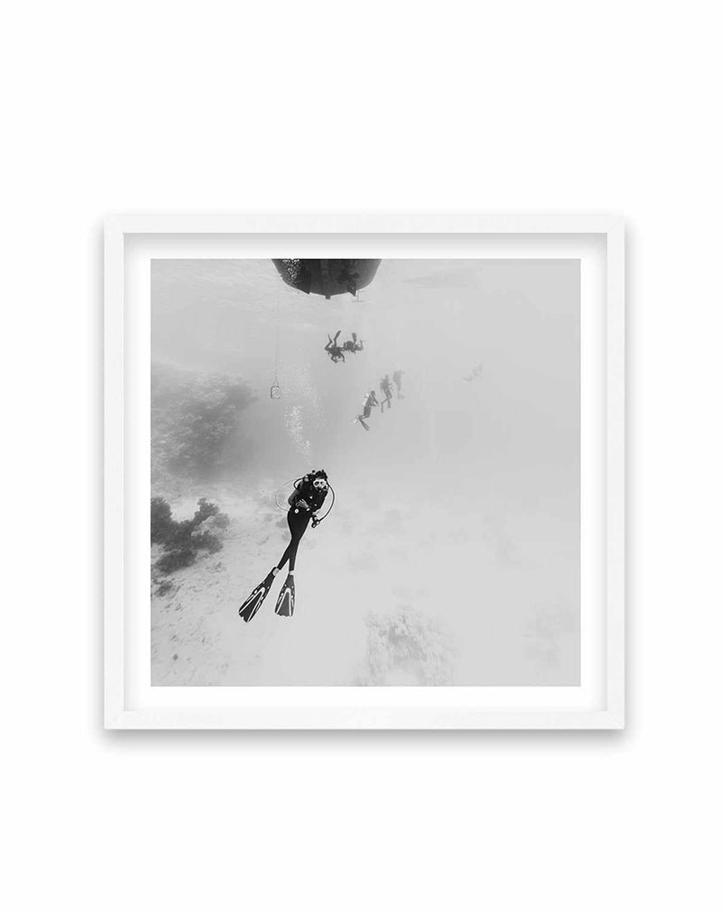 Scuba II | SQ Art Print-PRINT-Olive et Oriel-Olive et Oriel-70x70 cm | 27.5" x 27.5"-White-With White Border-Buy-Australian-Art-Prints-Online-with-Olive-et-Oriel-Your-Artwork-Specialists-Austrailia-Decorate-With-Coastal-Photo-Wall-Art-Prints-From-Our-Beach-House-Artwork-Collection-Fine-Poster-and-Framed-Artwork