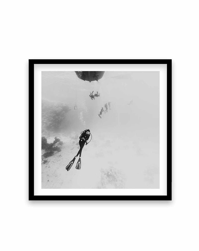 Scuba II | SQ Art Print-PRINT-Olive et Oriel-Olive et Oriel-70x70 cm | 27.5" x 27.5"-Black-With White Border-Buy-Australian-Art-Prints-Online-with-Olive-et-Oriel-Your-Artwork-Specialists-Austrailia-Decorate-With-Coastal-Photo-Wall-Art-Prints-From-Our-Beach-House-Artwork-Collection-Fine-Poster-and-Framed-Artwork