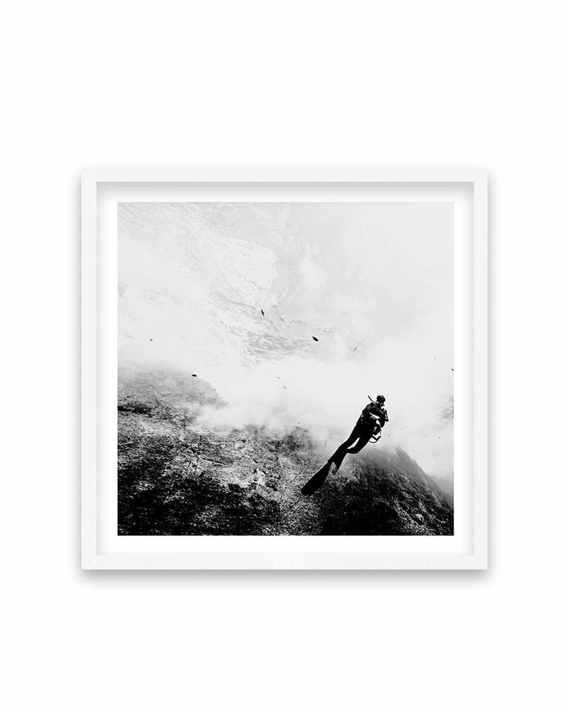 Scuba III | SQ Art Print-PRINT-Olive et Oriel-Olive et Oriel-70x70 cm | 27.5" x 27.5"-White-With White Border-Buy-Australian-Art-Prints-Online-with-Olive-et-Oriel-Your-Artwork-Specialists-Austrailia-Decorate-With-Coastal-Photo-Wall-Art-Prints-From-Our-Beach-House-Artwork-Collection-Fine-Poster-and-Framed-Artwork