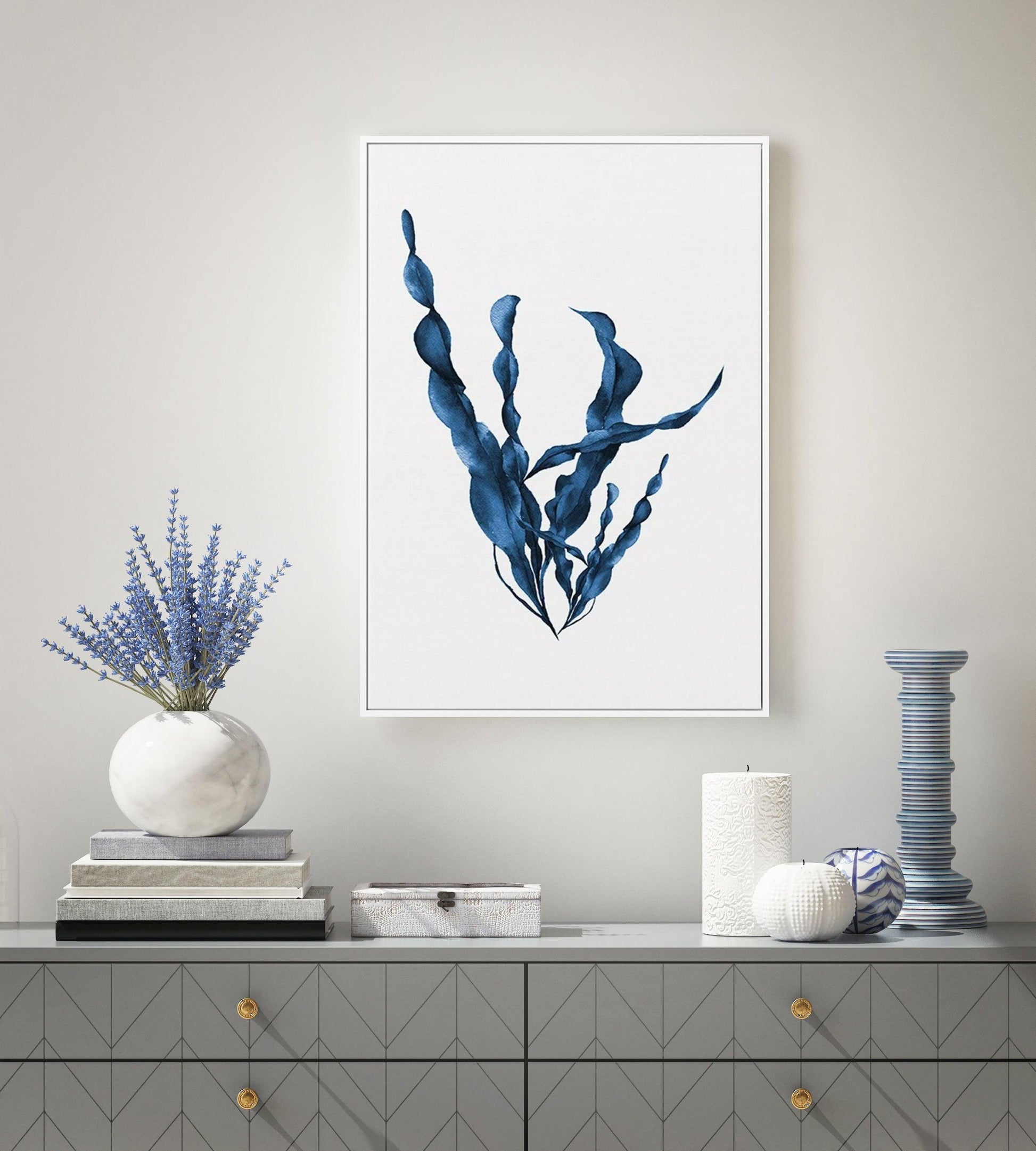 Sea Kelp IV | Framed Canvas-CANVAS-You can shop wall art online with Olive et Oriel for everything from abstract art to fun kids wall art. Our beautiful modern art prints and canvas art are available from large canvas prints to wall art paintings and our proudly Australian artwork collection offers only the highest quality framed large wall art and canvas art Australia - You can buy fashion photography prints or Hampton print posters and paintings on canvas from Olive et Oriel and have them deli