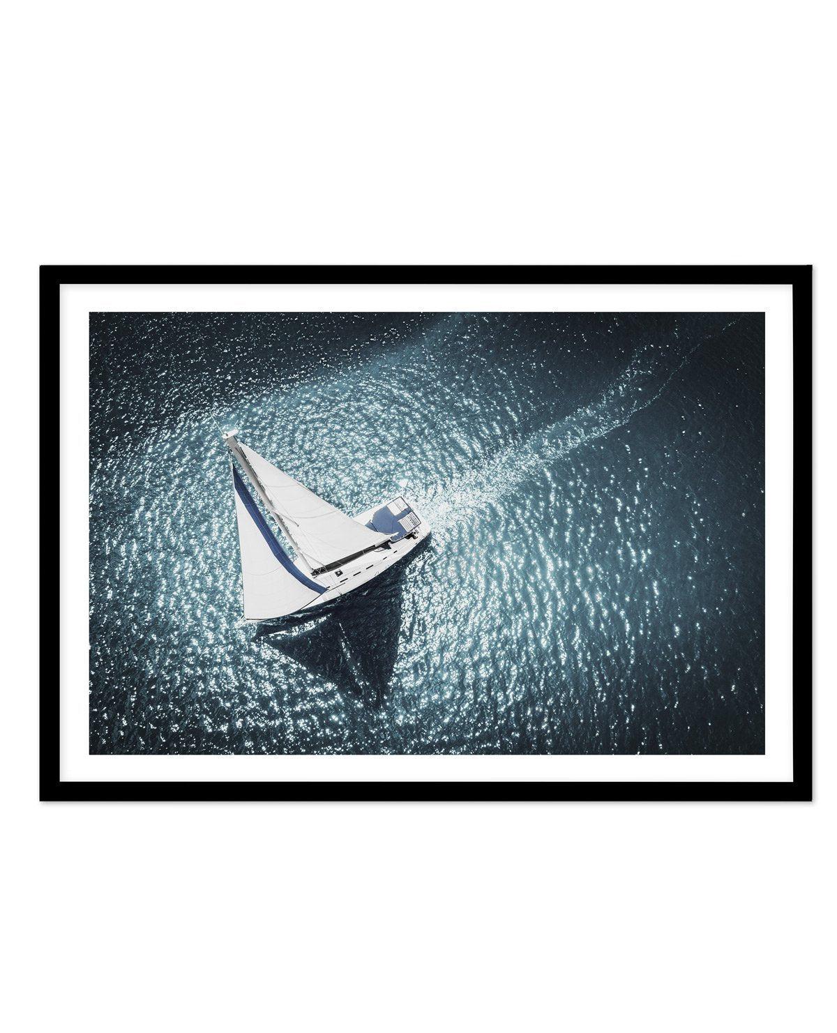 Sea of Light Art Print-PRINT-Olive et Oriel-Olive et Oriel-A5 | 5.8" x 8.3" | 14.8 x 21cm-Black-With White Border-Buy-Australian-Art-Prints-Online-with-Olive-et-Oriel-Your-Artwork-Specialists-Austrailia-Decorate-With-Coastal-Photo-Wall-Art-Prints-From-Our-Beach-House-Artwork-Collection-Fine-Poster-and-Framed-Artwork