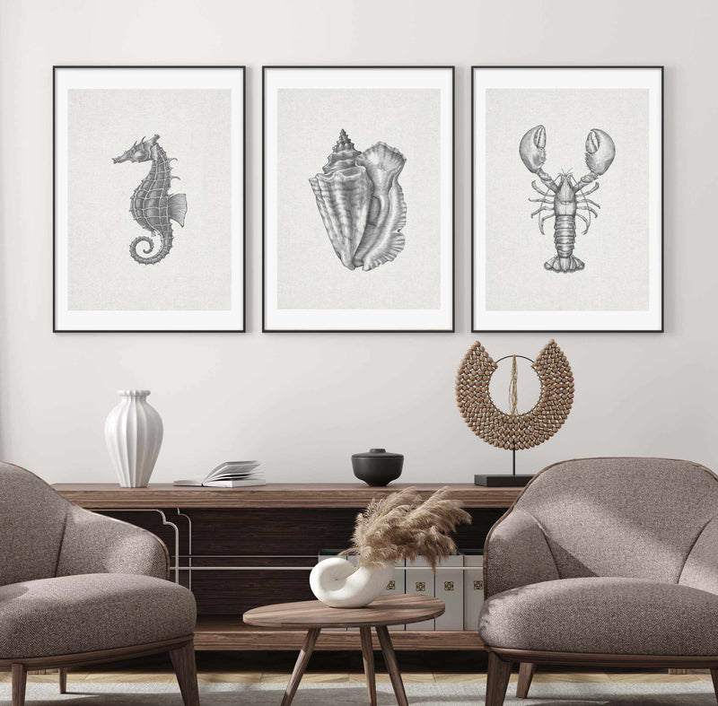 Seahorse on Linen Art Print-PRINT-Olive et Oriel-Olive et Oriel-Buy-Australian-Art-Prints-Online-with-Olive-et-Oriel-Your-Artwork-Specialists-Austrailia-Decorate-With-Coastal-Photo-Wall-Art-Prints-From-Our-Beach-House-Artwork-Collection-Fine-Poster-and-Framed-Artwork