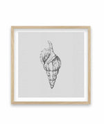 Seashell | Atlantic Triton SQ Art Print-PRINT-Olive et Oriel-Olive et Oriel-70x70 cm | 27.5" x 27.5"-Oak-With White Border-Buy-Australian-Art-Prints-Online-with-Olive-et-Oriel-Your-Artwork-Specialists-Austrailia-Decorate-With-Coastal-Photo-Wall-Art-Prints-From-Our-Beach-House-Artwork-Collection-Fine-Poster-and-Framed-Artwork
