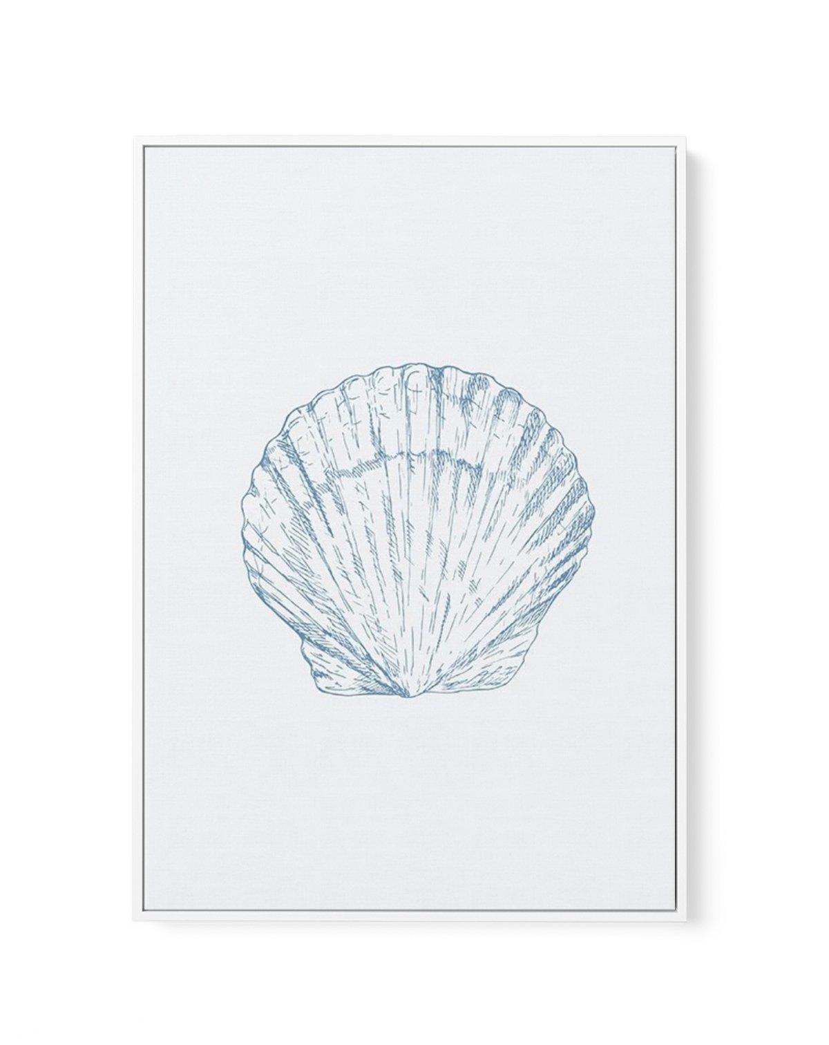 Seashell | Bay Scallop | Framed Canvas-CANVAS-You can shop wall art online with Olive et Oriel for everything from abstract art to fun kids wall art. Our beautiful modern art prints and canvas art are available from large canvas prints to wall art paintings and our proudly Australian artwork collection offers only the highest quality framed large wall art and canvas art Australia - You can buy fashion photography prints or Hampton print posters and paintings on canvas from Olive et Oriel and hav