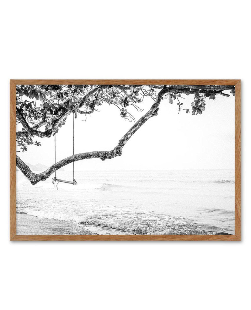 Seaside Bliss | B&W Art Print-PRINT-Olive et Oriel-Olive et Oriel-50x70 cm | 19.6" x 27.5"-Walnut-With White Border-Buy-Australian-Art-Prints-Online-with-Olive-et-Oriel-Your-Artwork-Specialists-Austrailia-Decorate-With-Coastal-Photo-Wall-Art-Prints-From-Our-Beach-House-Artwork-Collection-Fine-Poster-and-Framed-Artwork