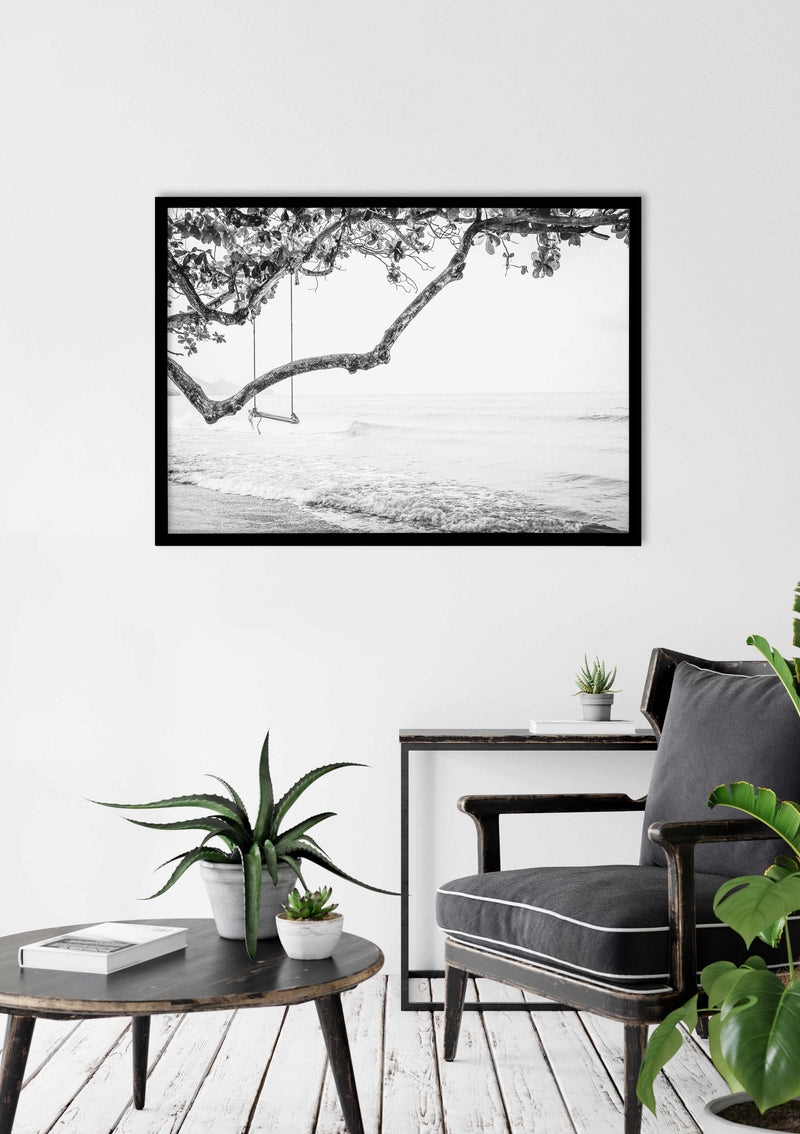 Seaside Bliss | B&W Art Print-PRINT-Olive et Oriel-Olive et Oriel-Buy-Australian-Art-Prints-Online-with-Olive-et-Oriel-Your-Artwork-Specialists-Austrailia-Decorate-With-Coastal-Photo-Wall-Art-Prints-From-Our-Beach-House-Artwork-Collection-Fine-Poster-and-Framed-Artwork