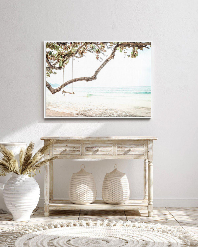 Seaside Bliss | Framed Canvas-CANVAS-You can shop wall art online with Olive et Oriel for everything from abstract art to fun kids wall art. Our beautiful modern art prints and canvas art are available from large canvas prints to wall art paintings and our proudly Australian artwork collection offers only the highest quality framed large wall art and canvas art Australia - You can buy fashion photography prints or Hampton print posters and paintings on canvas from Olive et Oriel and have them de