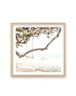 Seaside Bliss Square Art Print-Print-Olive et Oriel-Olive et Oriel-70x70 cm | 27.5" x 27.5"-Oak-With White Border-Buy-Australian-Art-Prints-Online-with-Olive-et-Oriel-Your-Artwork-Specialists-Austrailia-Decorate-With-Coastal-Photo-Wall-Art-Prints-From-Our-Beach-House-Artwork-Collection-Fine-Poster-and-Framed-Artwork