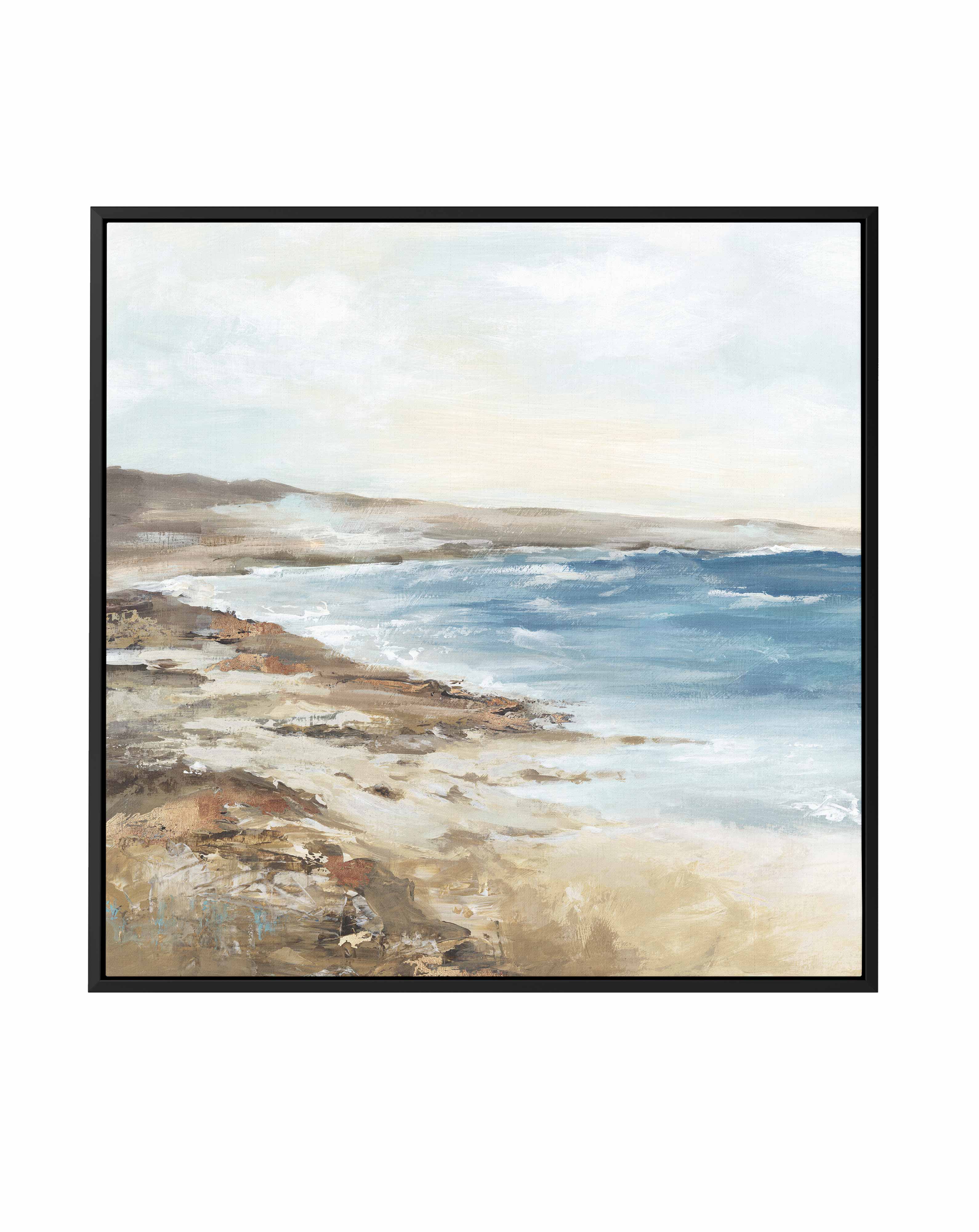 Seaside I SQ Framed Canvas-CANVAS-You can shop wall art online with Olive et Oriel for everything from abstract art to fun kids wall art. Our beautiful modern art prints and canvas art are available from large canvas prints to wall art paintings and our proudly Australian artwork collection offers only the highest quality framed large wall art and canvas art Australia - You can buy fashion photography prints or Hampton print posters and paintings on canvas from Olive et Oriel and have them deliv