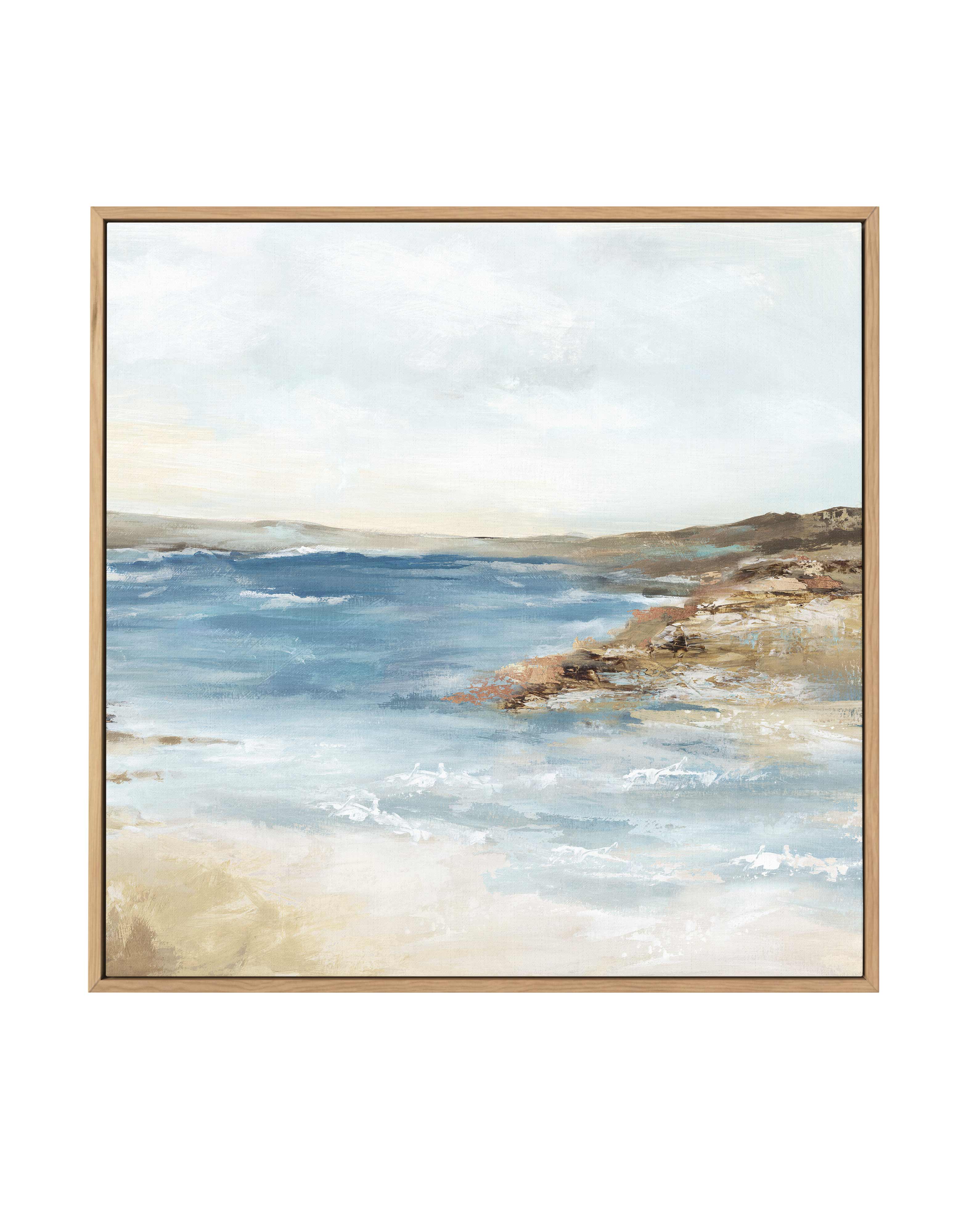 Seaside II SQ Framed Canvas-CANVAS-You can shop wall art online with Olive et Oriel for everything from abstract art to fun kids wall art. Our beautiful modern art prints and canvas art are available from large canvas prints to wall art paintings and our proudly Australian artwork collection offers only the highest quality framed large wall art and canvas art Australia - You can buy fashion photography prints or Hampton print posters and paintings on canvas from Olive et Oriel and have them deli