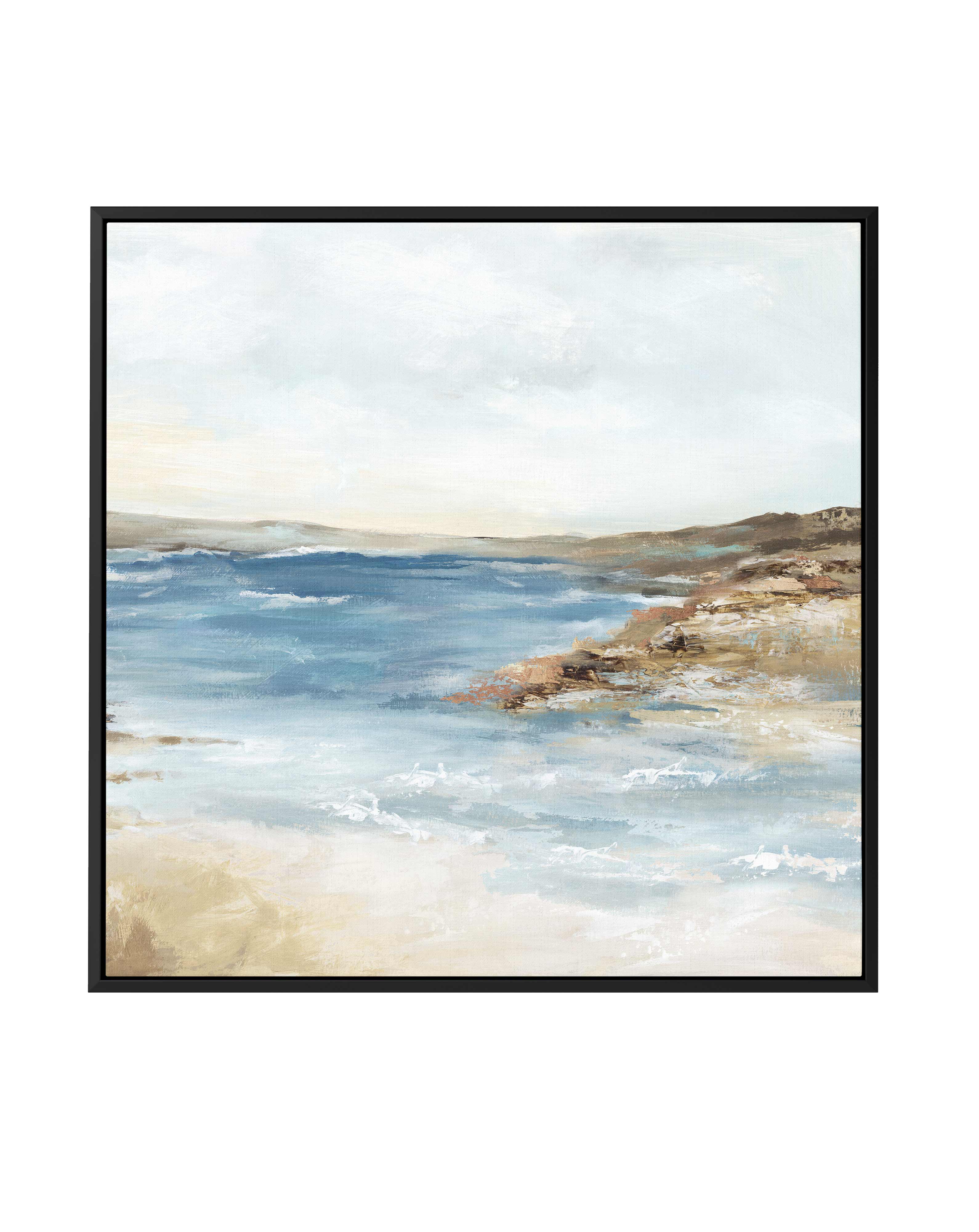 Seaside II SQ Framed Canvas-CANVAS-You can shop wall art online with Olive et Oriel for everything from abstract art to fun kids wall art. Our beautiful modern art prints and canvas art are available from large canvas prints to wall art paintings and our proudly Australian artwork collection offers only the highest quality framed large wall art and canvas art Australia - You can buy fashion photography prints or Hampton print posters and paintings on canvas from Olive et Oriel and have them deli