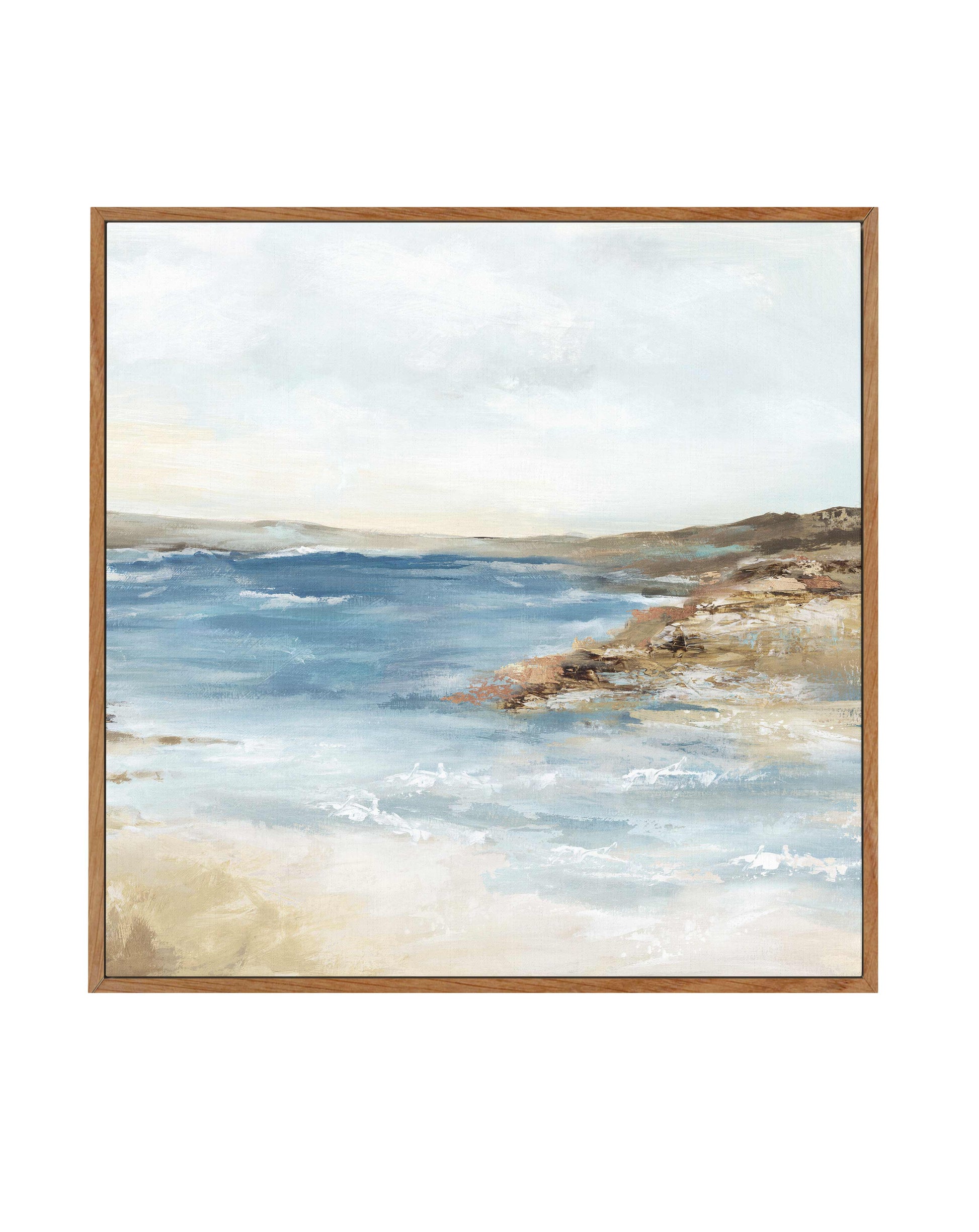 Seaside II SQ Framed Canvas-CANVAS-You can shop wall art online with Olive et Oriel for everything from abstract art to fun kids wall art. Our beautiful modern art prints and canvas art are available from large canvas prints to wall art paintings and our proudly Australian artwork collection offers only the highest quality framed large wall art and canvas art Australia - You can buy fashion photography prints or Hampton print posters and paintings on canvas from Olive et Oriel and have them deli