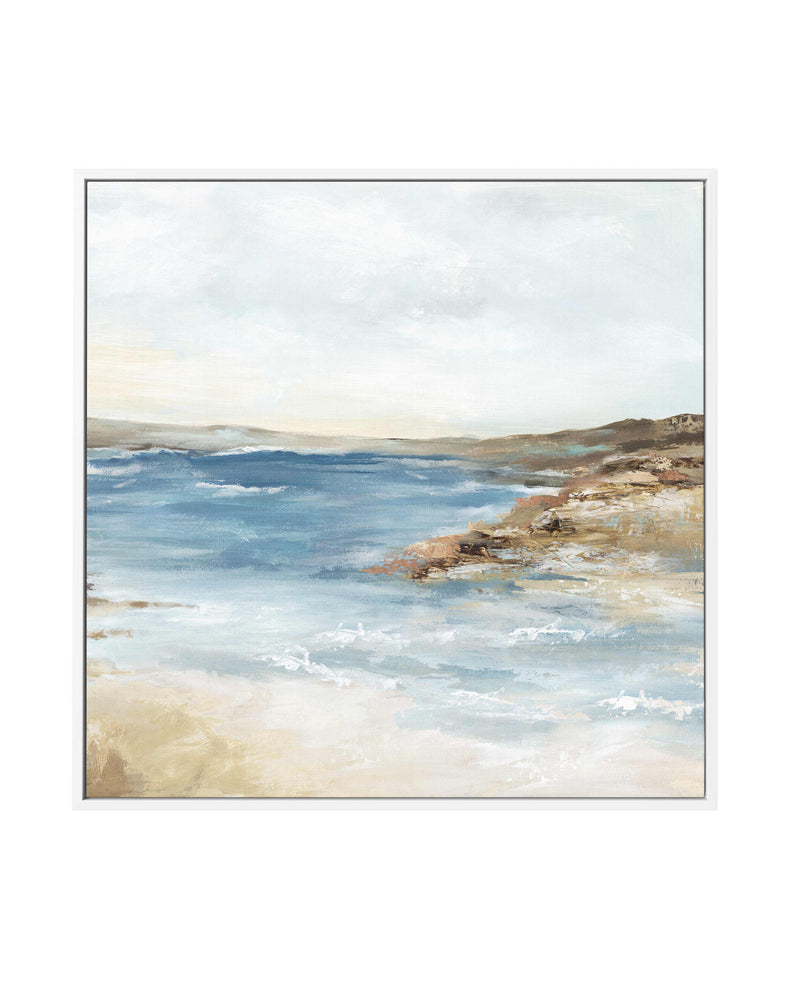 Seaside II SQ Framed Canvas-CANVAS-You can shop wall art online with Olive et Oriel for everything from abstract art to fun kids wall art. Our beautiful modern art prints and canvas art are available from large canvas prints to wall art paintings and our proudly Australian artwork collection offers only the highest quality framed large wall art and canvas art Australia - You can buy fashion photography prints or Hampton print posters and paintings on canvas from Olive et Oriel and have them deli