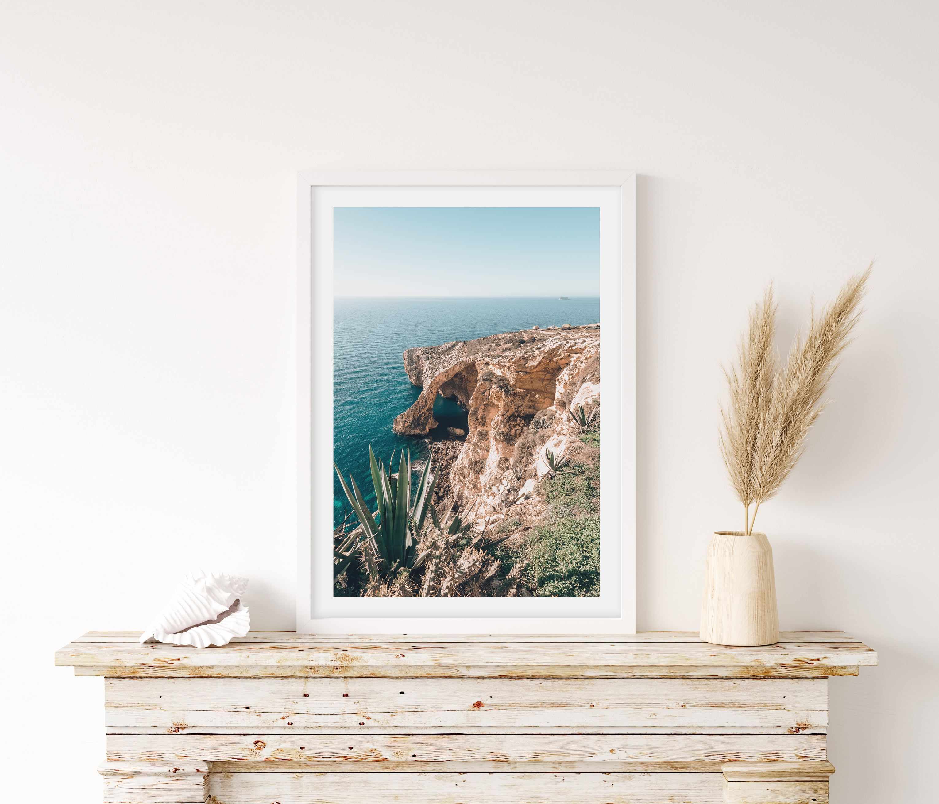 Seaside View, Malta Art Print-PRINT-Olive et Oriel-Olive et Oriel-Buy-Australian-Art-Prints-Online-with-Olive-et-Oriel-Your-Artwork-Specialists-Austrailia-Decorate-With-Coastal-Photo-Wall-Art-Prints-From-Our-Beach-House-Artwork-Collection-Fine-Poster-and-Framed-Artwork